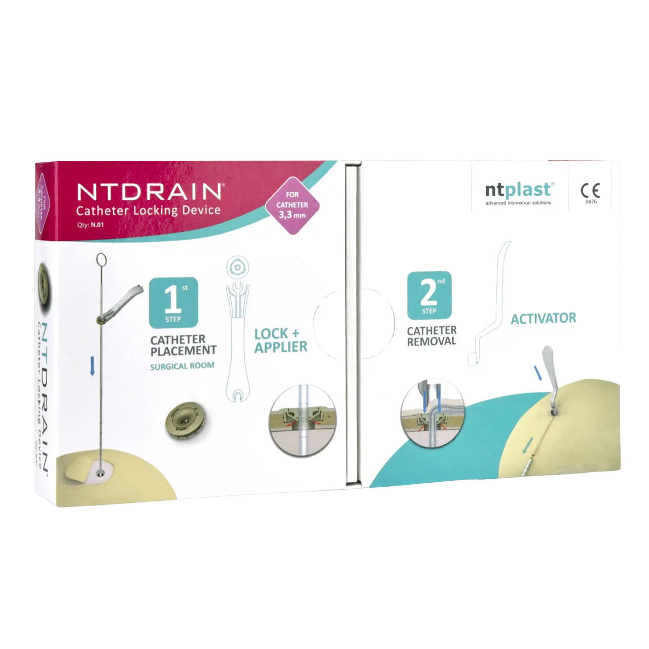 NTDRAIN for neurosurgical catheter locking device